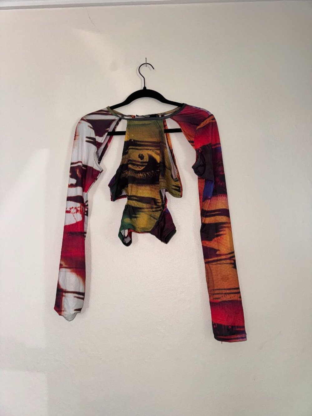 Jaded London Oracle Eye Print Cut-Out Top